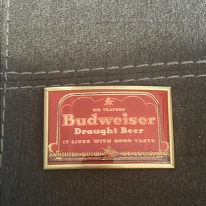 Vintage Budweiser Red and Gold Collectible Belt Buckle